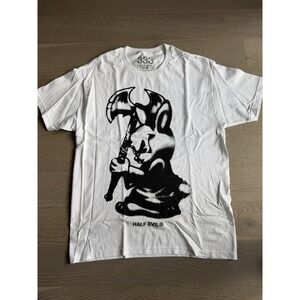 Half Evil 333 7 Year Anniversary Bunny Graphic T-Shirt White Mens Large